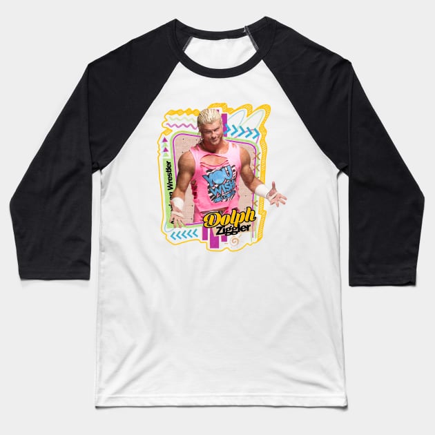 Dolph Ziggler - Pro Wrestler Baseball T-Shirt by PICK AND DRAG